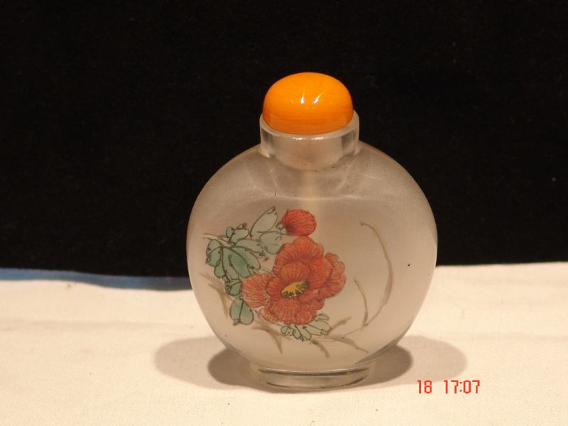 S53 "Snuff Bottle" mit Hinterglasmalerei